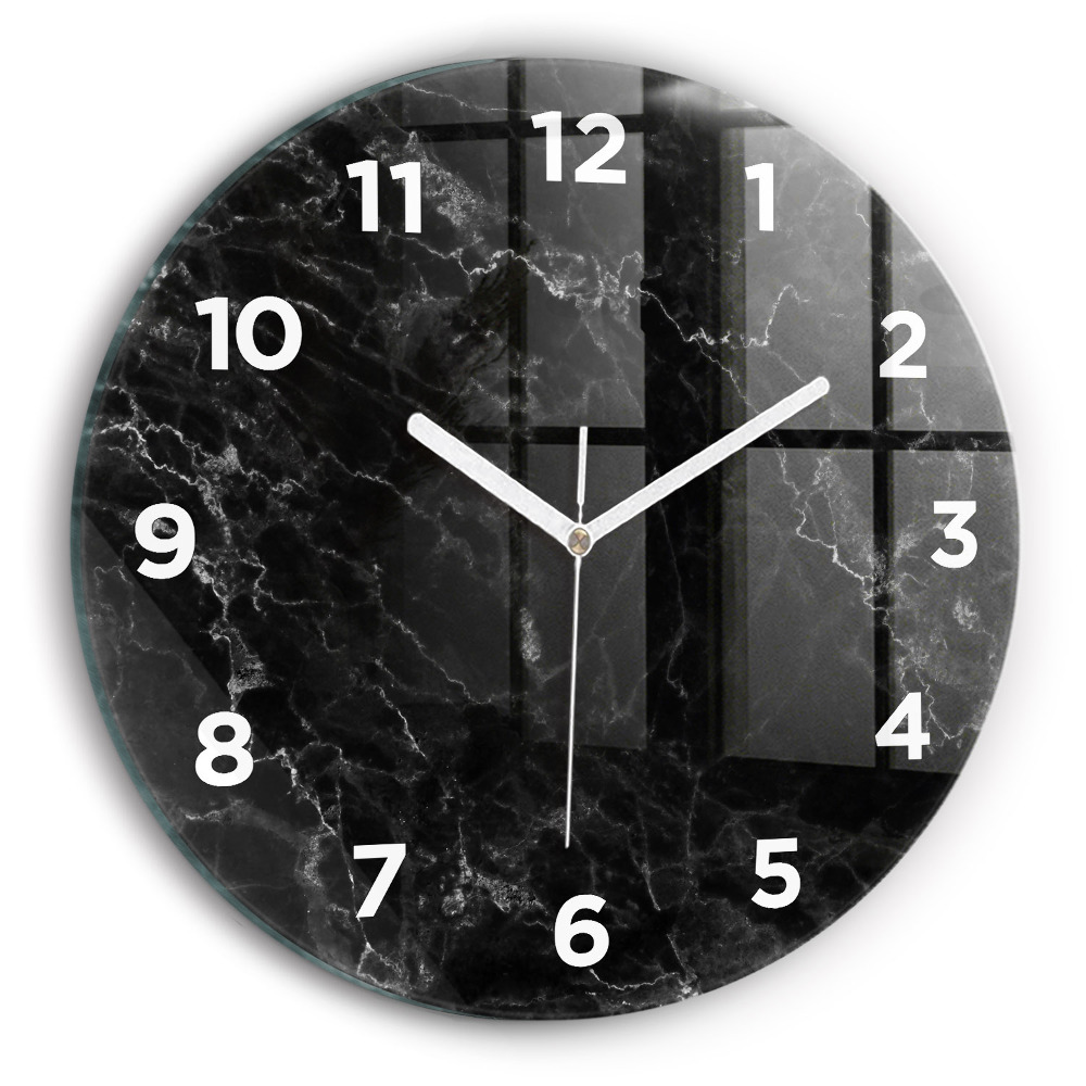 Fali üvegóra kerek 30 cm Sötét márvány