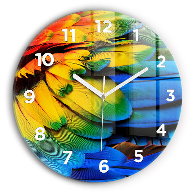 Kerek falióra 30 cm Színes madárszárnyak