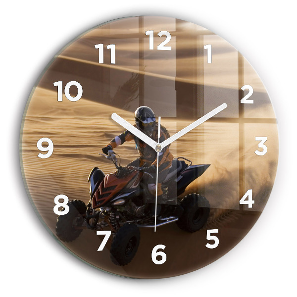 Kerek falióra 30 cm Quad a sivatagban
