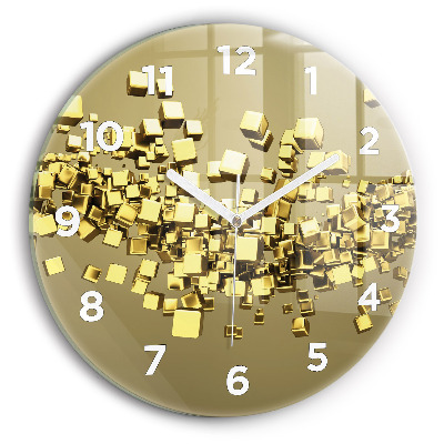 Kerek fali üvegóra 30 cm Ezüst absztrakció