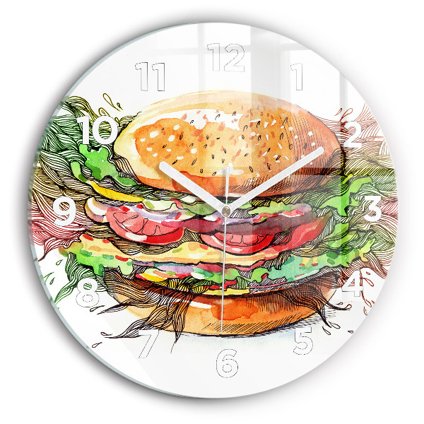 Kerek üvegóra 30 cm XXL sajtburger