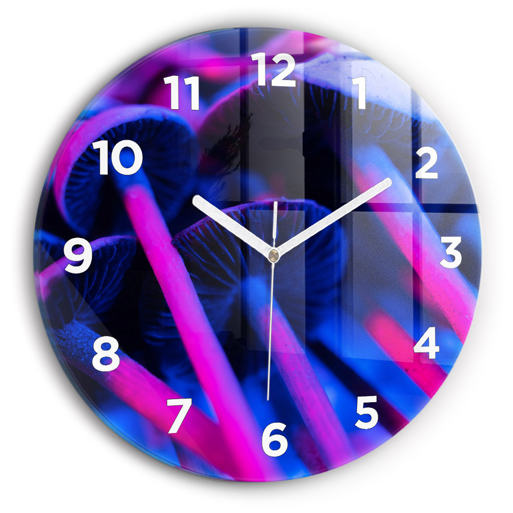 Fali üvegóra kerek 30 cm Varázslatos színes gombák