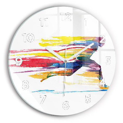 Kerek falióra 30 cm Egy futó illusztrációja