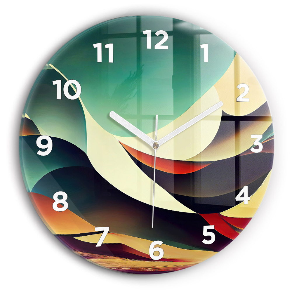 Fali üvegóra kerek 30 cm Absztrakt háttérvonalak