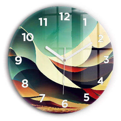 Fali üvegóra kerek 30 cm Absztrakt háttérvonalak