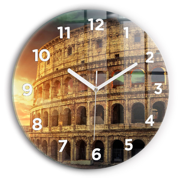 Kerek üvegóra 30 cm Római Colosseum