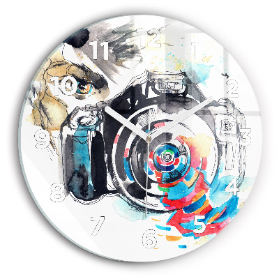 Egyedi üvegóra kerek 30 cm Női fotós