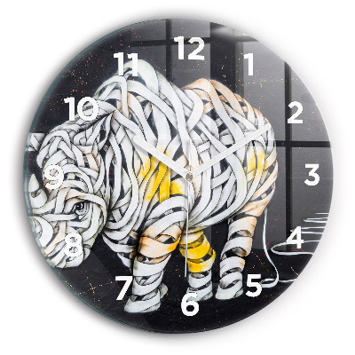 Kerek falióra 30 cm Absztrakt orrszarvú