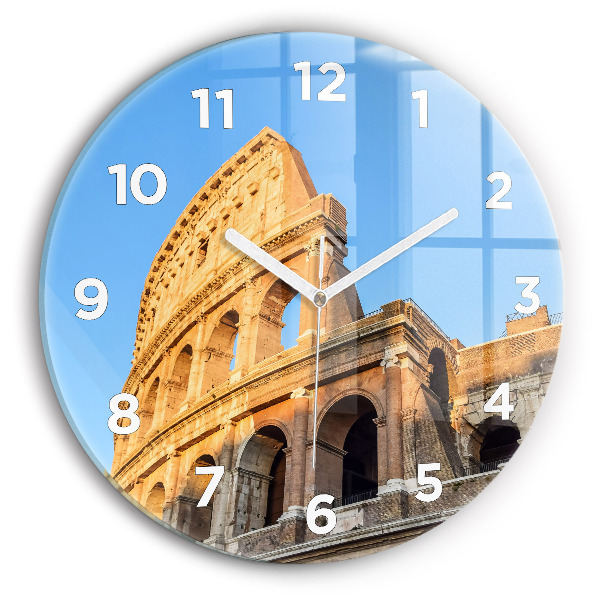 Egyedi üvegóra kerek 30 cm Colosseum Rómában