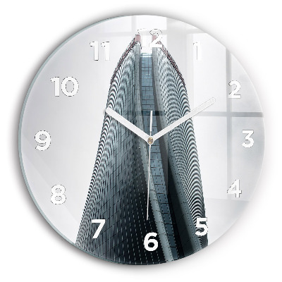 Kerek fali üvegóra 30 cm Milánói felhőkarcoló