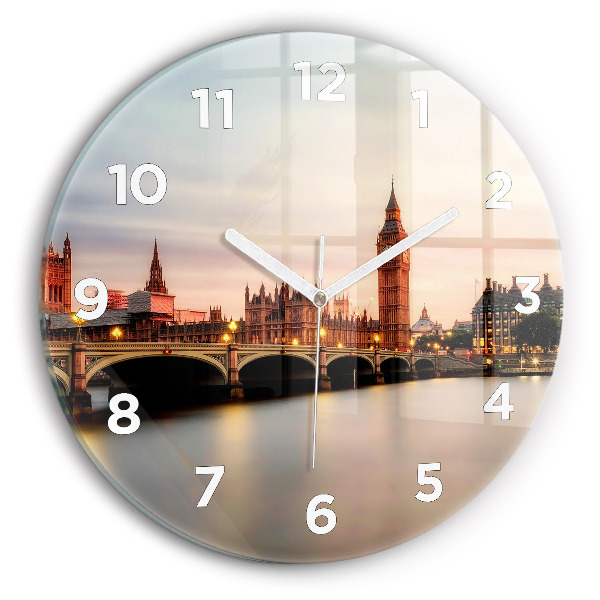 Kerek falióra 30 cm Big Ben londoni égbolt