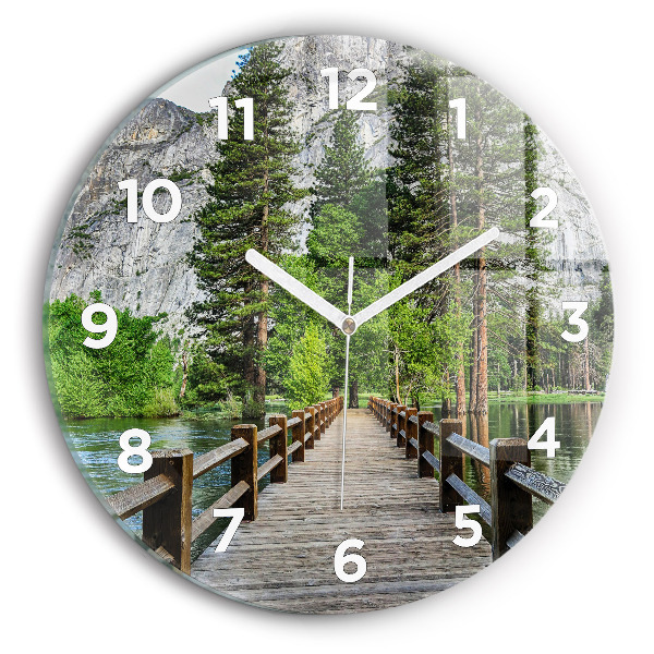 Fali üvegóra kerek 30 cm Yosemite fahíd