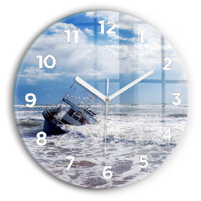 Kerek falióra 30 cm Elsüllyedt vízi jármű