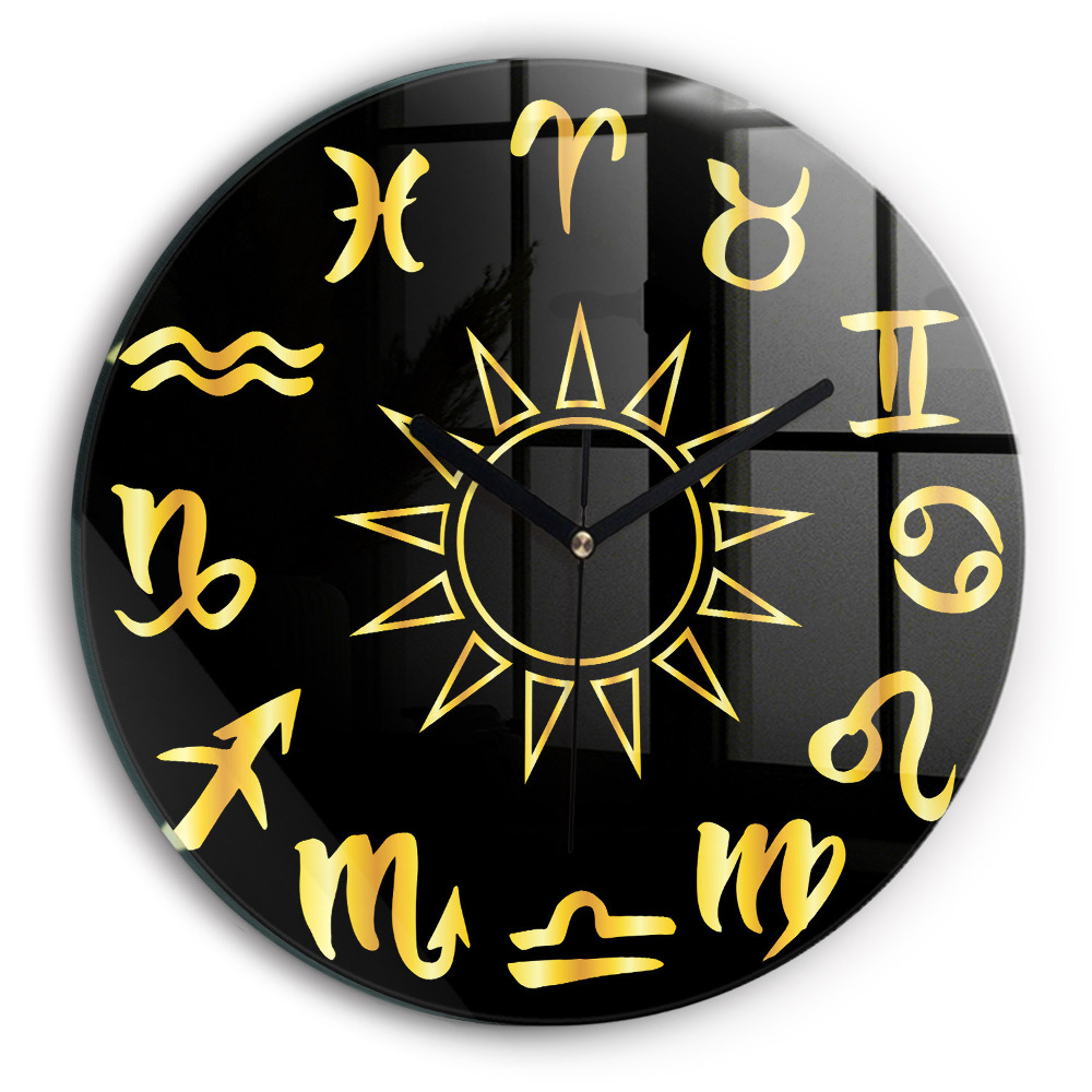 Kerek fali üvegóra 30 cm Zodiákus jelek
