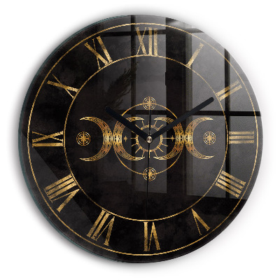 Kerek üvegóra 30 cm Arany római számok