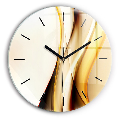 Egyedi üvegóra kerek 30 cm Hullám absztrakt