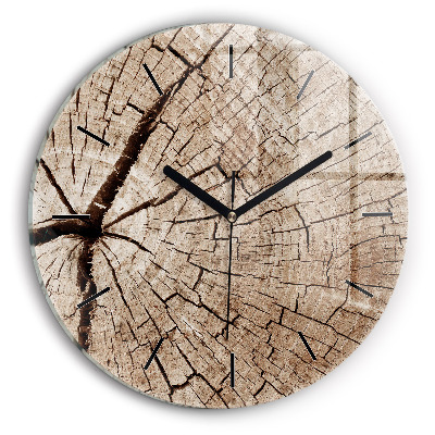 Egyedi üvegóra kerek 30 cm Régi fatörzs