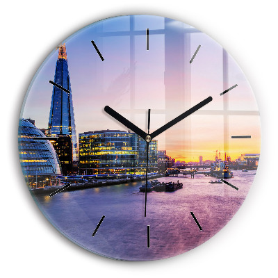 Egyedi üvegóra kerek 30 cm London látképe