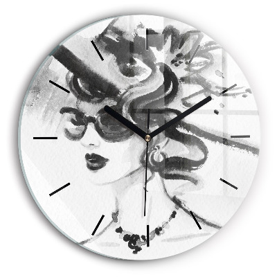 Fali üvegóra kerek 30 cm Divatos nő