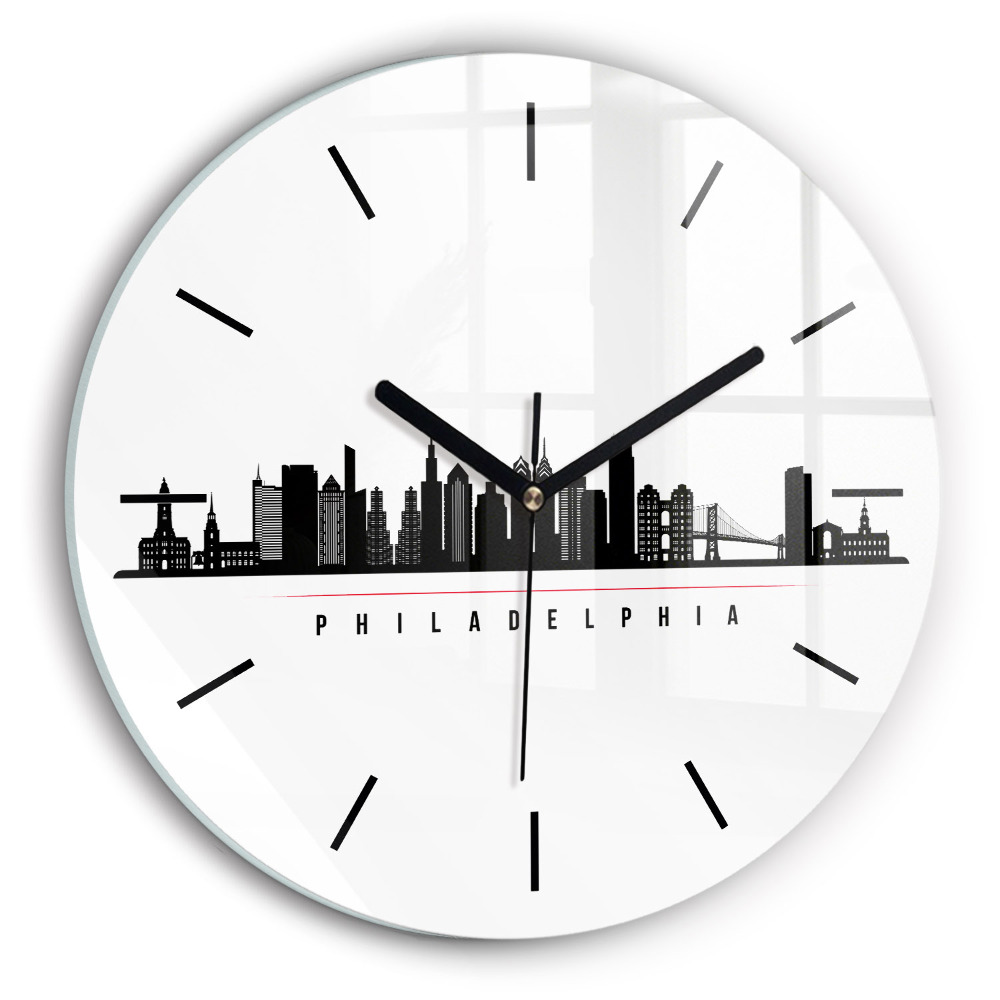Kerek üvegóra 30 cm Illusztráció Philadelphia