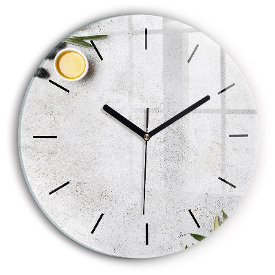 Fali üvegóra kerek 30 cm Minimalista olajbogyó