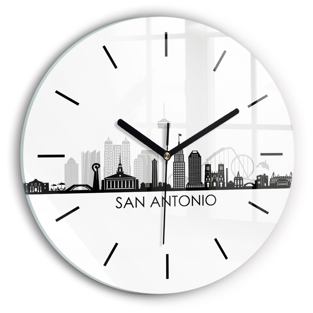 Kerek üvegóra 30 cm San Antonio városa Texas államban