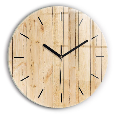 Kerek fali üvegóra 30 cm Fadeszkák