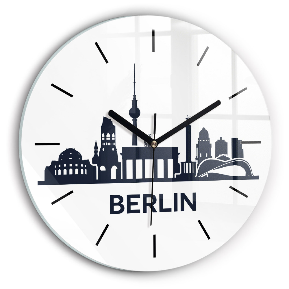 Kerek falióra 30 cm Berlin városának illusztrációja