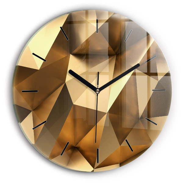 Egyedi üvegóra kerek 30 cm Geometrikus textúra