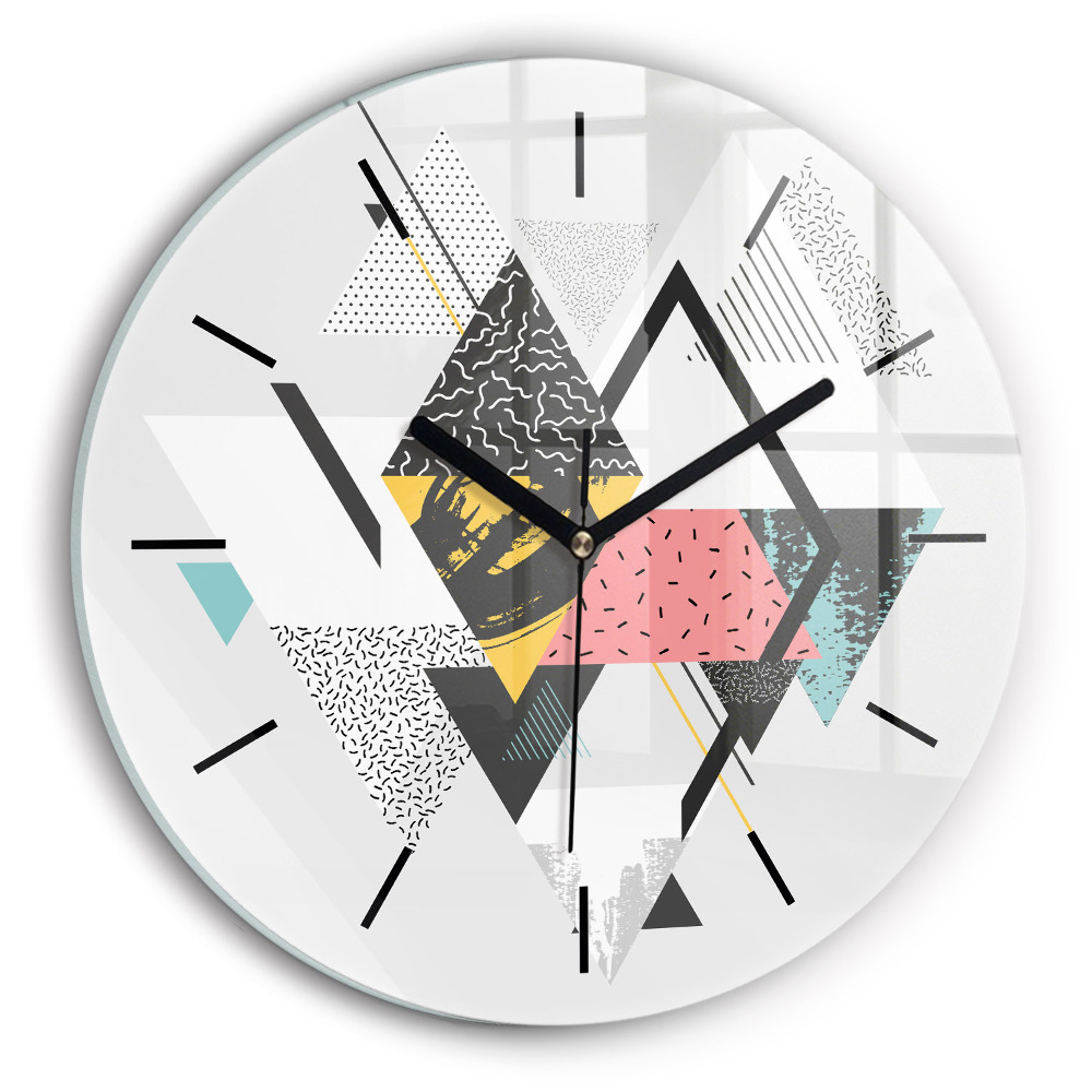 Kerek falióra 30 cm Geometrikus minta