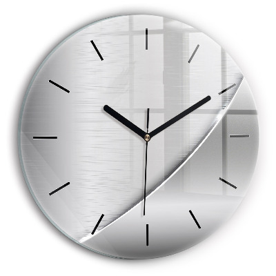 Egyedi üvegóra kerek 30 cm Ezüst minta