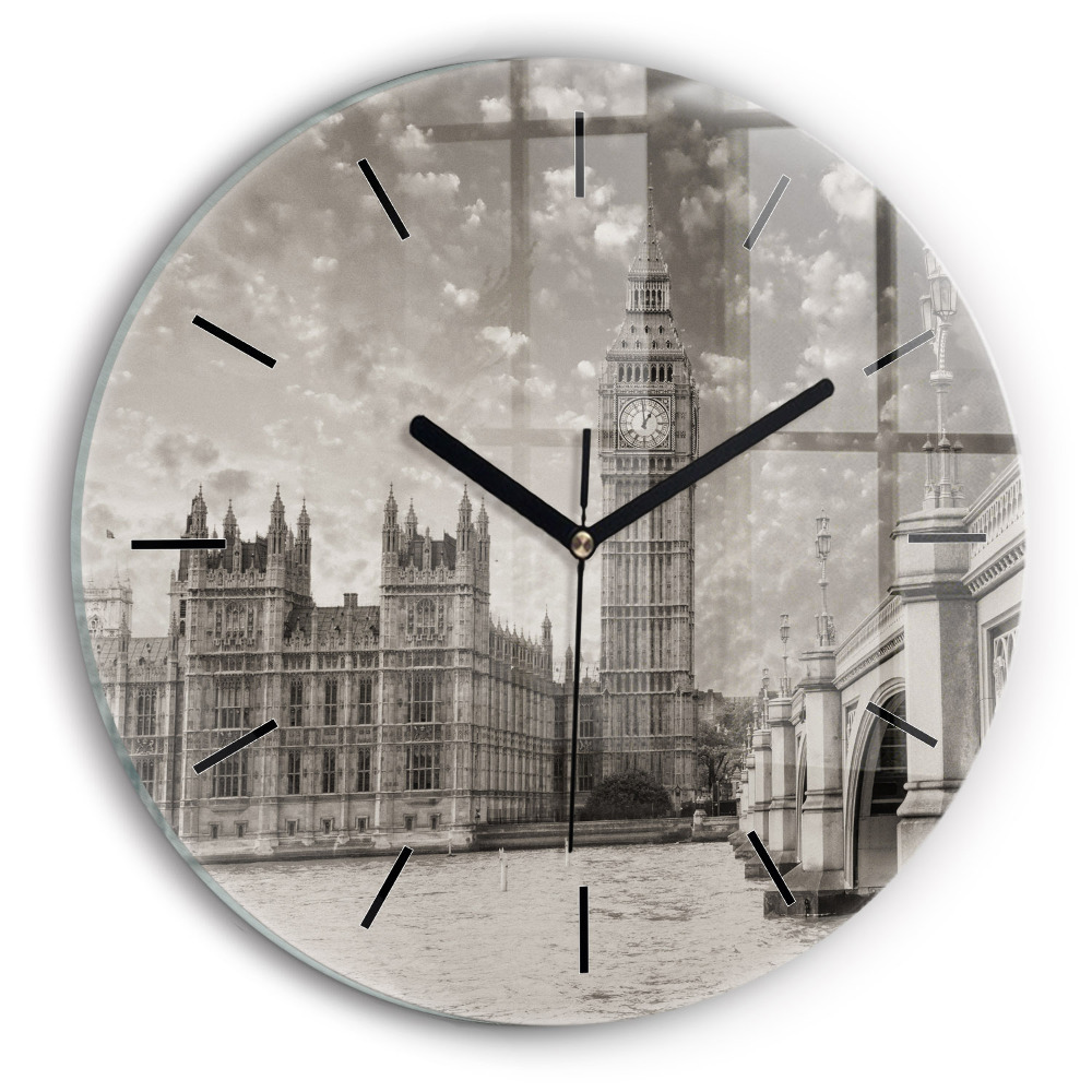 Kerek fali üvegóra 30 cm London Big Ben