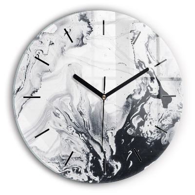 Kerek falióra 30 cm Absztrakt tinta márvány