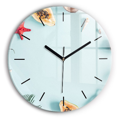 Egyedi üvegóra kerek 30 cm Nyári kompozíció