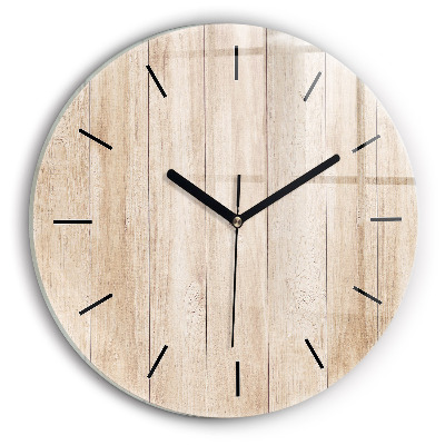 Egyedi üvegóra kerek 30 cm Fa textúra