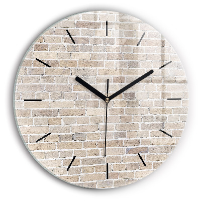 Kerek fali üvegóra 30 cm Téglafal