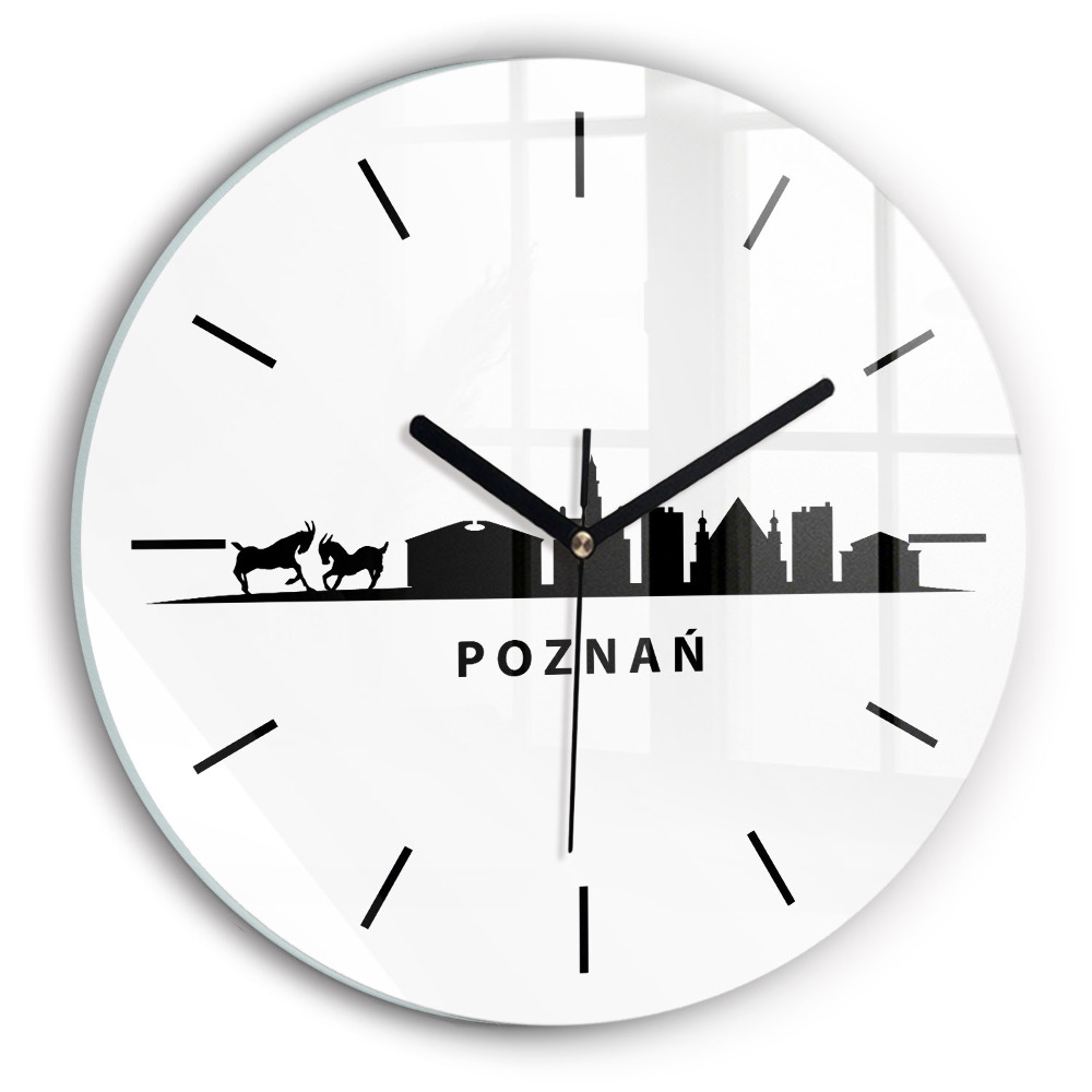 Fali üvegóra kerek 30 cm Poznani égbolt grafikája