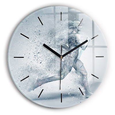 Kerek fali üvegóra 30 cm Futó ember