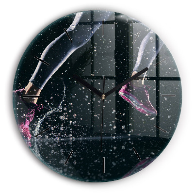 Kerek üvegóra 30 cm Egészséges életmód - futás