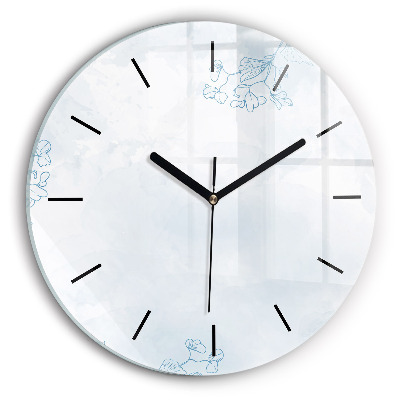 Kerek üvegóra 30 cm Növények vázlata