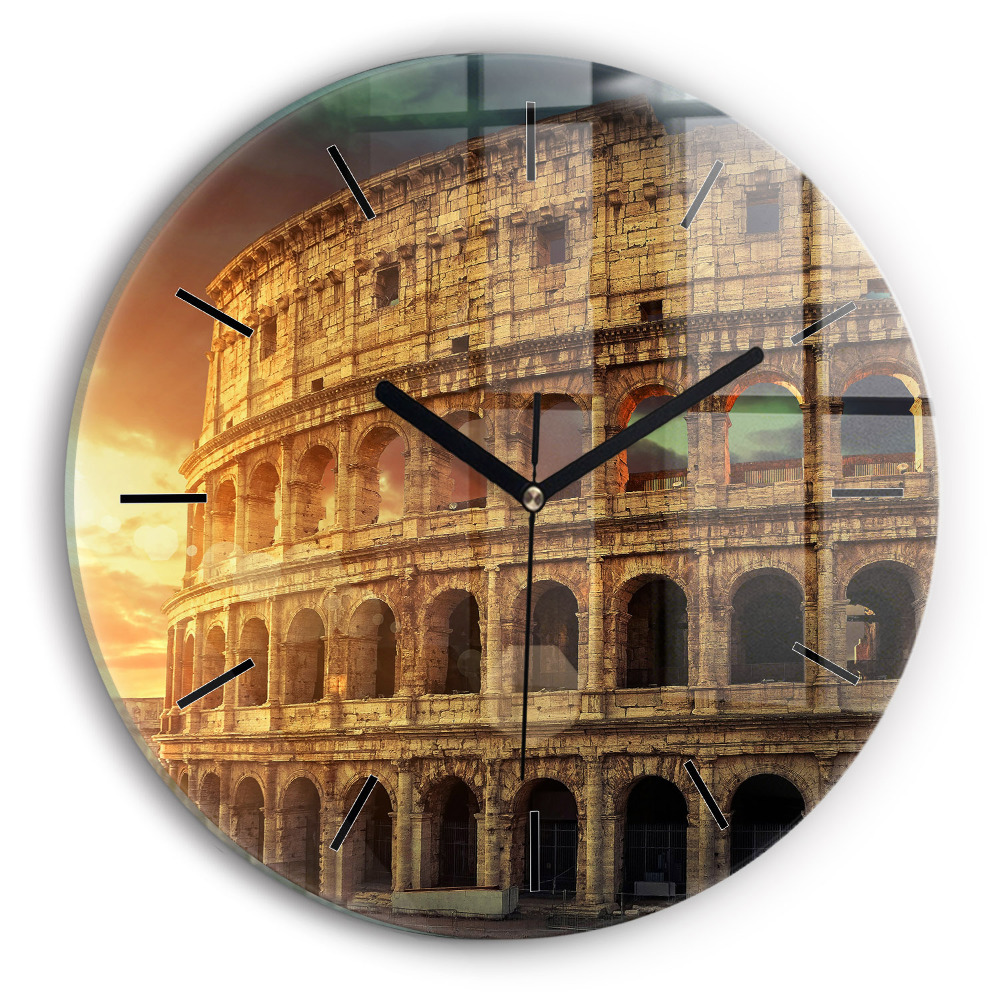 Kerek üvegóra 30 cm Római Colosseum