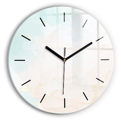 Egyedi üvegóra kerek 30 cm Akvarell márvány