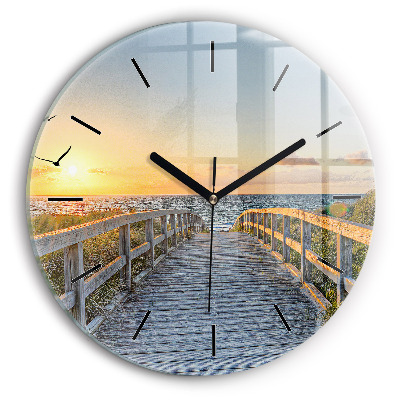 Fali üvegóra kerek 30 cm Tengerparti nyaralás
