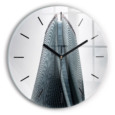 Kerek fali üvegóra 30 cm Milánói felhőkarcoló