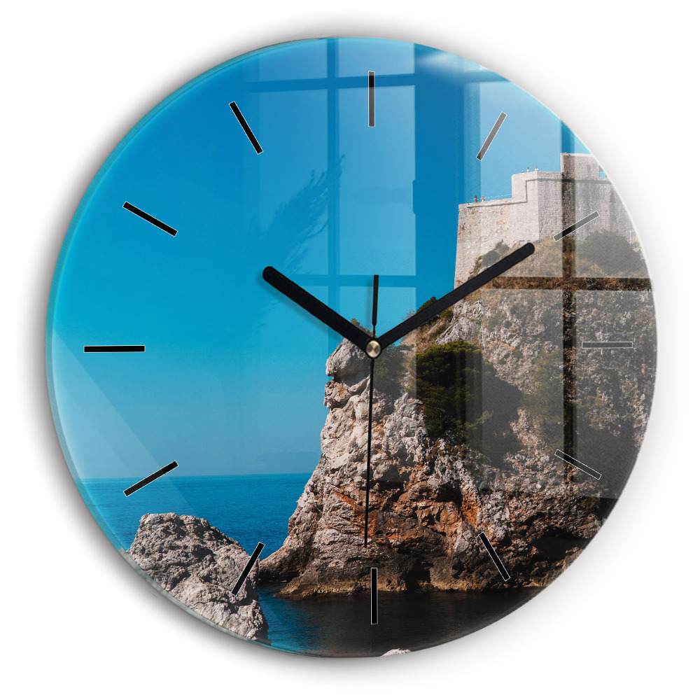 Kerek falióra 30 cm Dubrovnik sziklái