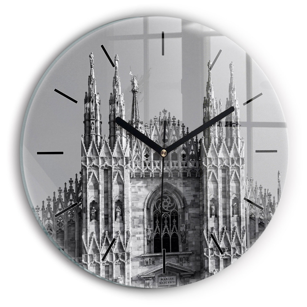 Egyedi üvegóra kerek 30 cm Duomo di Milano székesegyház