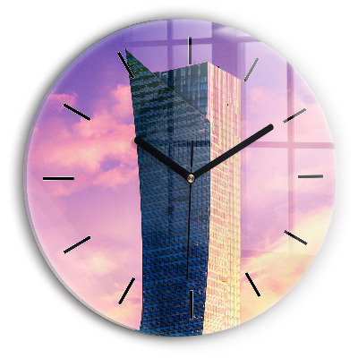 Kerek falióra 30 cm Felhőkarcoló Varsóban