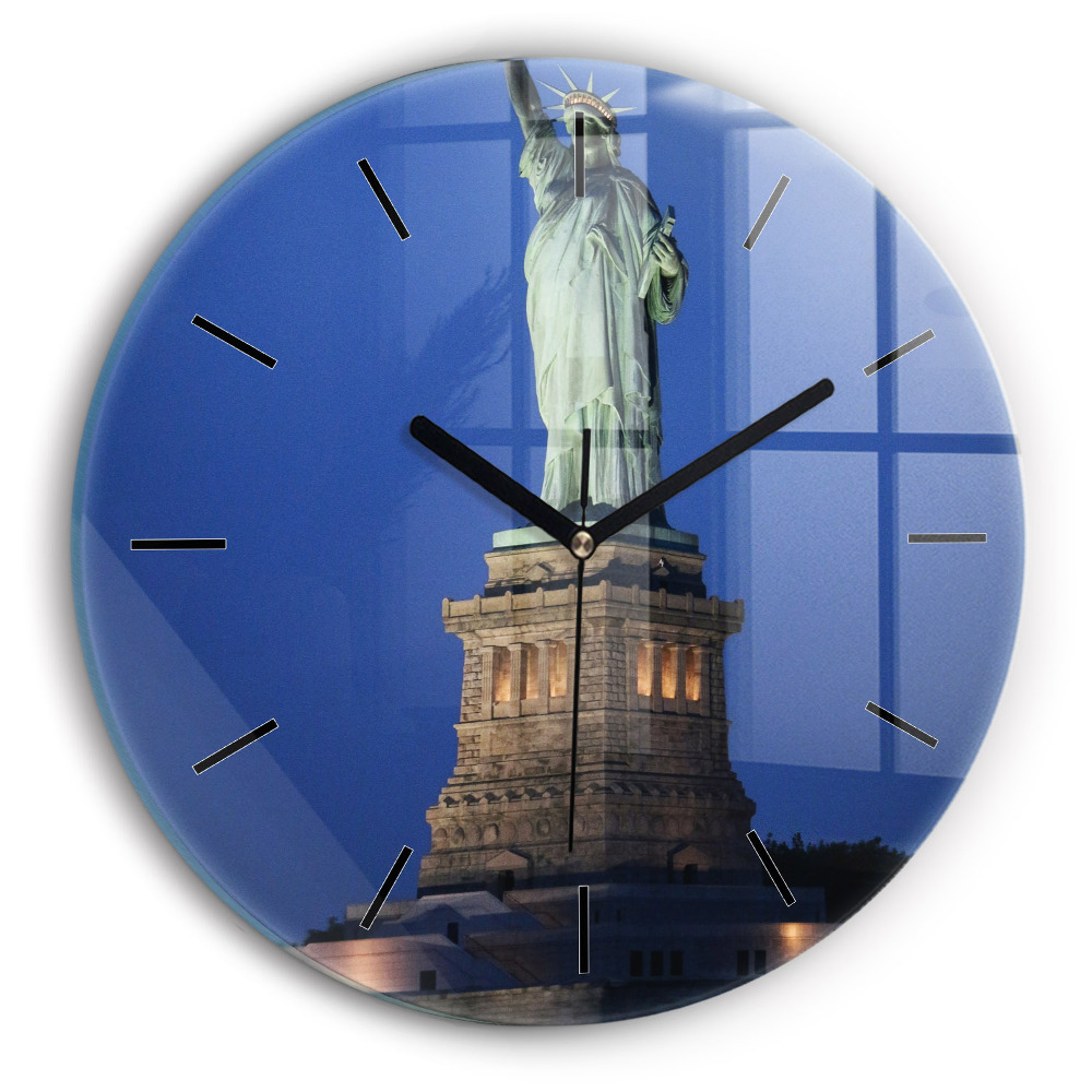 Kerek fali üvegóra 30 cm Szabadság-szobor New York