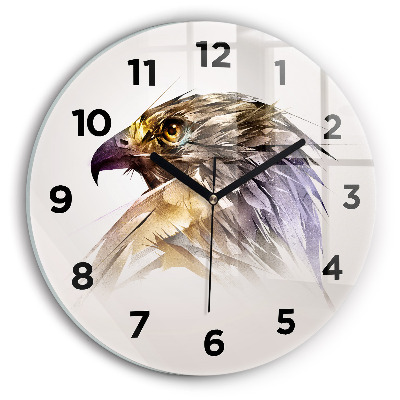 Egyedi üvegóra kerek 30 cm Ragadozó madár