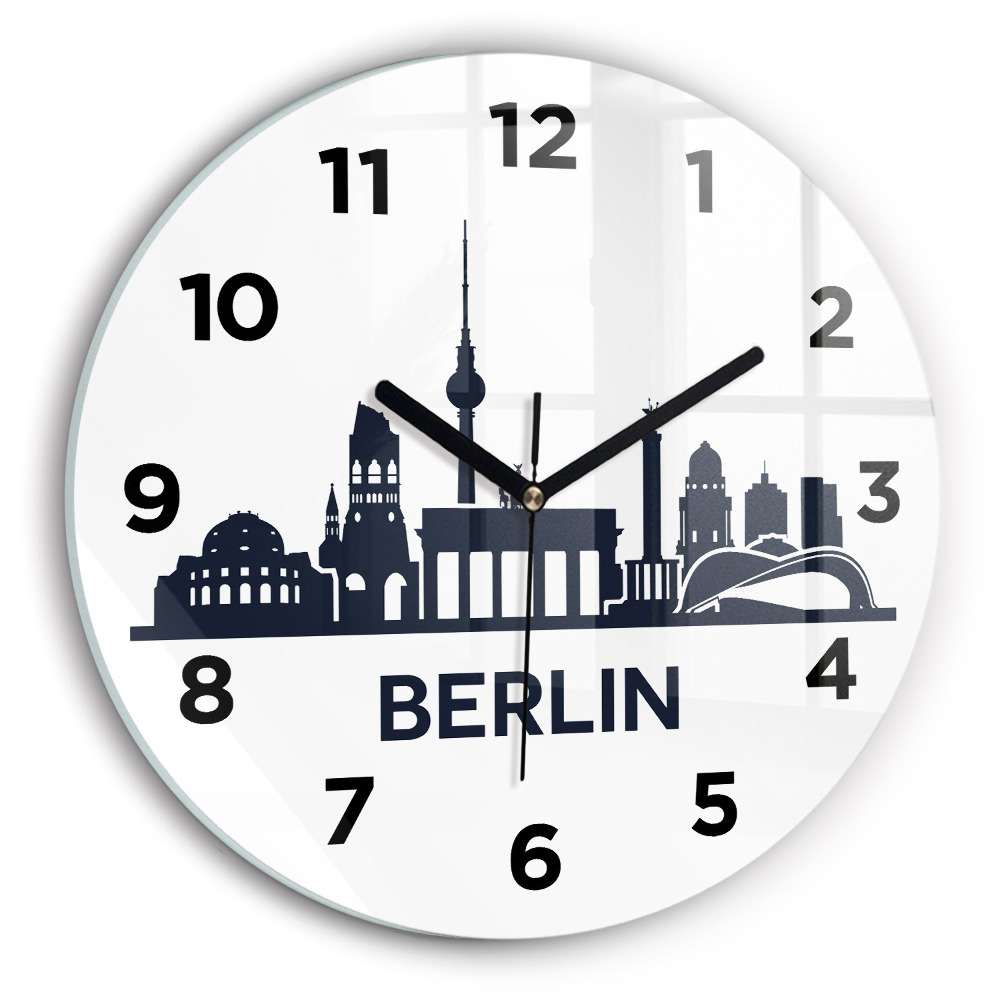 Kerek falióra 30 cm Berlin városának illusztrációja
